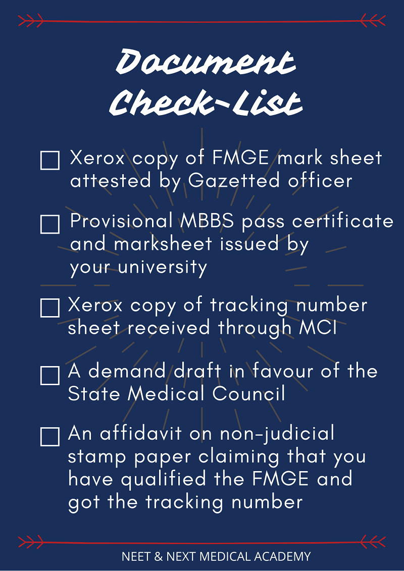 What after FMGE Checklist | NNMA
